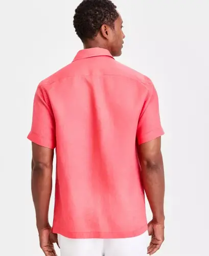 Men's 100% Linen Shirt, Created for Modazone - Jadeite Dream - CLUB ROOM (1)