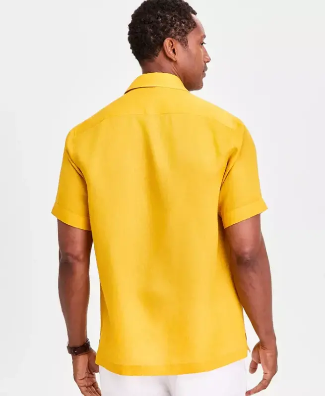 Men's 100% Linen Shirt, Created for Modazone -Modazone Mojito - 3