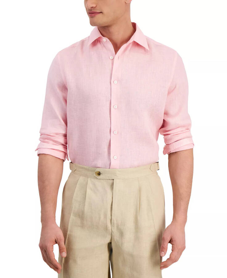 Men's 100% Linen Shirt, Created for Modazone Peony Cupcake - 2