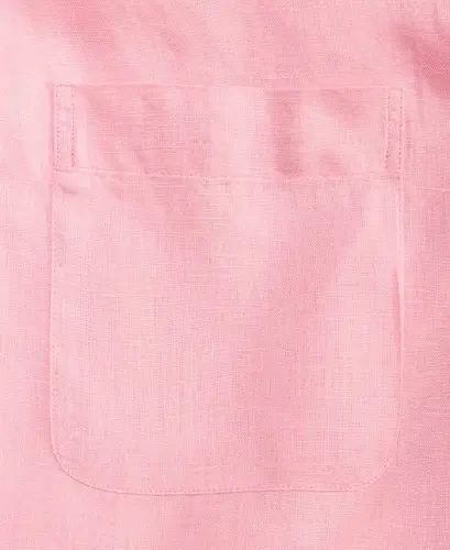 Men's 100% Linen Shirt, Created for Modazone - Pink Hydrangea - 5