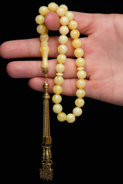 Men's 10mm Kaliningrad Model Pine Scented Beirut Amber Tasbih - OTTOTESBİH