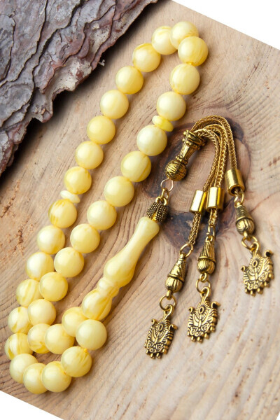 Men's 10mm Kaliningrad Model Pine Scented Beirut Amber Tasbih - OTTOTESBİH (1)