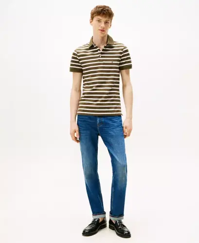 Men's 1985 Slim-Fit Polo Shirt - Army Green / White - TOMMY HILFIGER (1)