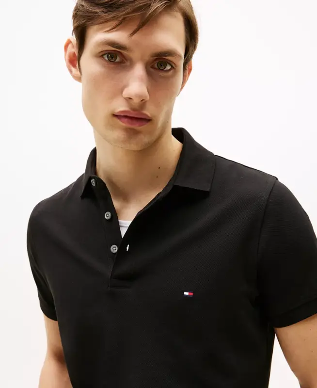 Men's 1985 Slim Fit Polo Shirt-Black - 3