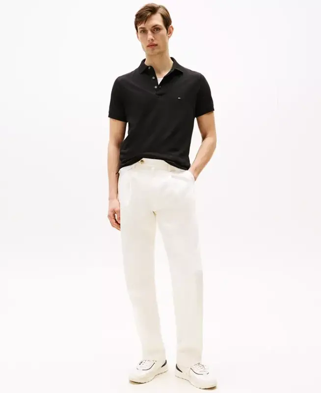 Men's 1985 Slim Fit Polo Shirt-Black - 2