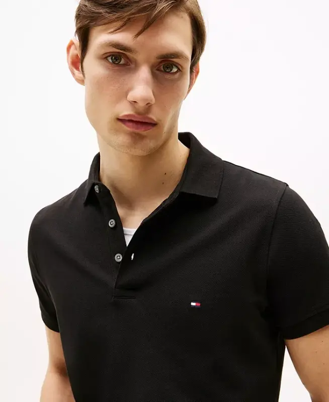 Men's 1985 Slim Fit Polo Shirt-Black - 3