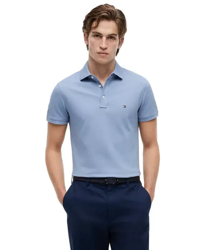 Men's 1985 Slim-Fit Polo Shirt - Brisk Blue - TOMMY HILFIGER
