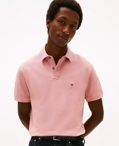 Men's Iconic 1985 Slim-Fit Polo Shirt - Camelia Blush Heather 