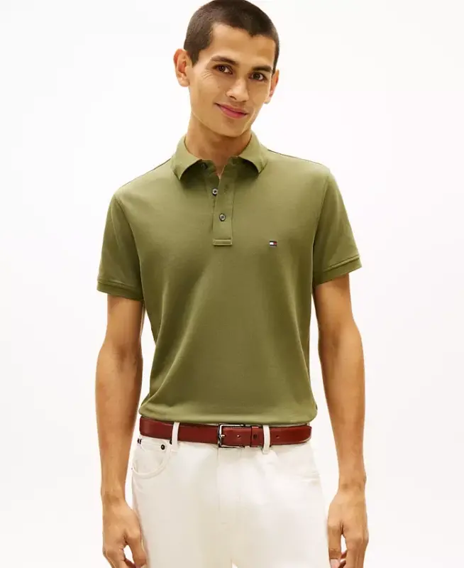 Men's 1985 Slim-Fit Polo Shirt - Dark Artichoke - TOMMY HILFIGER