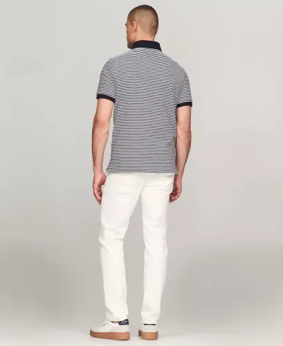 Men's 1985 Slim Fit Polo Shirt-Desert Sky / White - 4