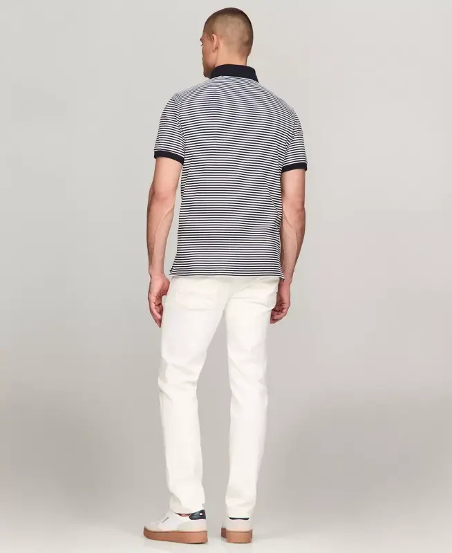 Men's 1985 Slim Fit Polo Shirt-Desert Sky / White - 4