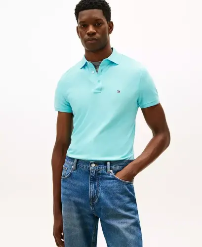 Men's Iconic 1985 Slim-Fit Polo Shirt - Dewy Blue 