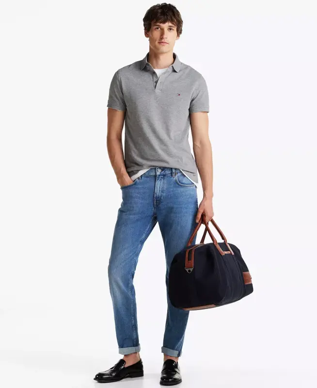 Men's 1985 Slim Fit Polo Shirt-Medium Grey - 2