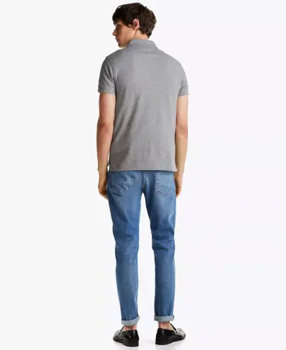 Men's 1985 Slim Fit Polo Shirt-Medium Grey - 4