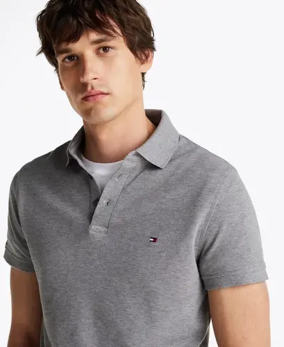 Men's 1985 Slim Fit Polo Shirt-Medium Grey - 3
