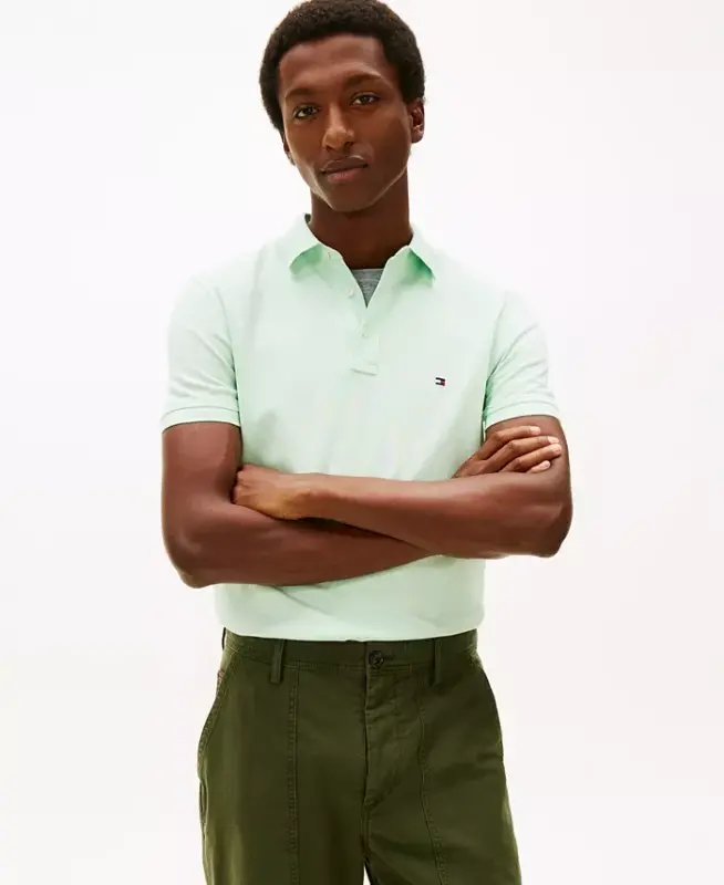 Men's 1985 Slim-Fit Polo Shirt - Opal Green - TOMMY HILFIGER