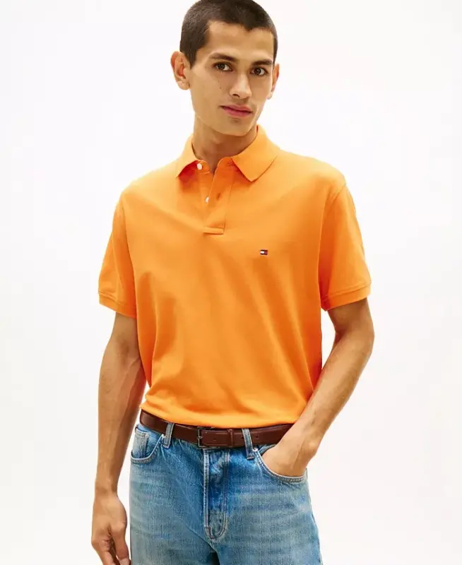 Men's 1985 Slim-Fit Polo Shirt - Orange Tulip - TOMMY HILFIGER