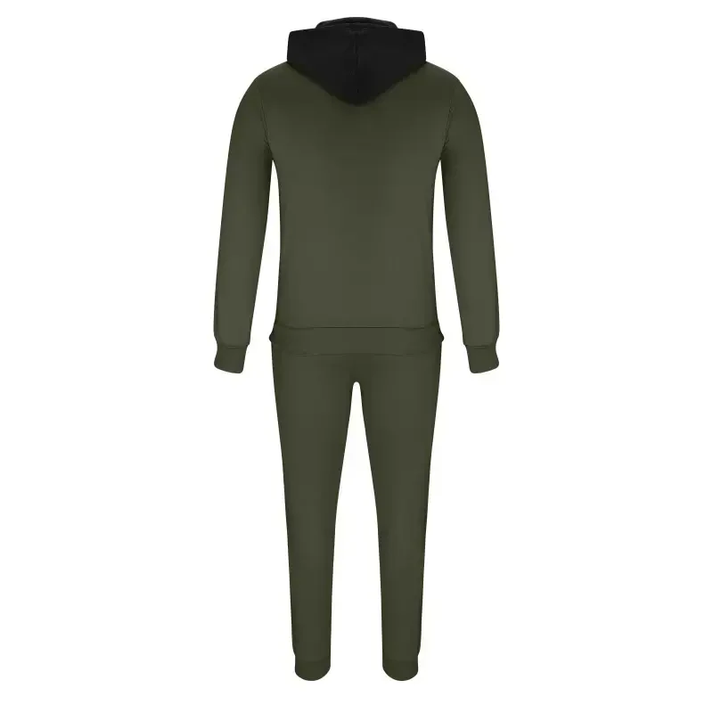 Men's 2 Pieces Cotton Set Henley Shirt Long Sleeve and Casual Pants Outfits Men's Tracksuits Two Piece Athletic Jogging Outfits Track Suits for Men Set, L&Army Green - 4