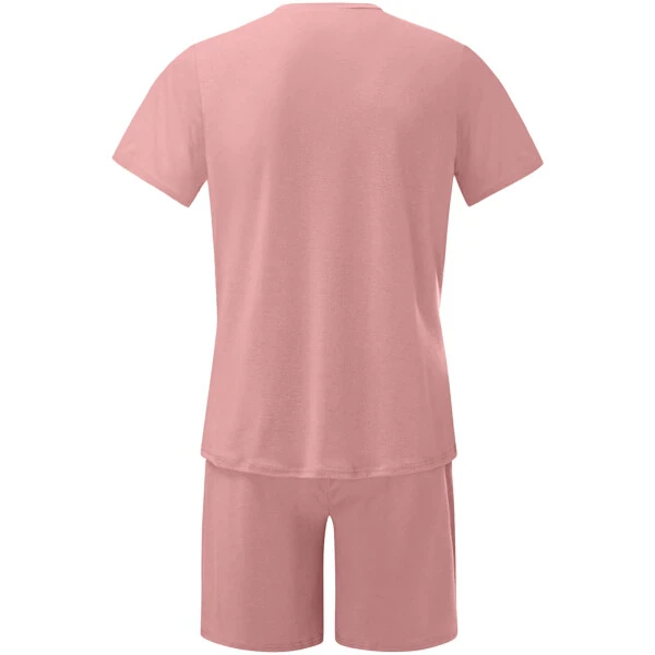 Mens 2 Pieces Shorts Set, Men Short Outfits Casual Tracksuit Short Sleeve T Shirt and Shorts Set - 5