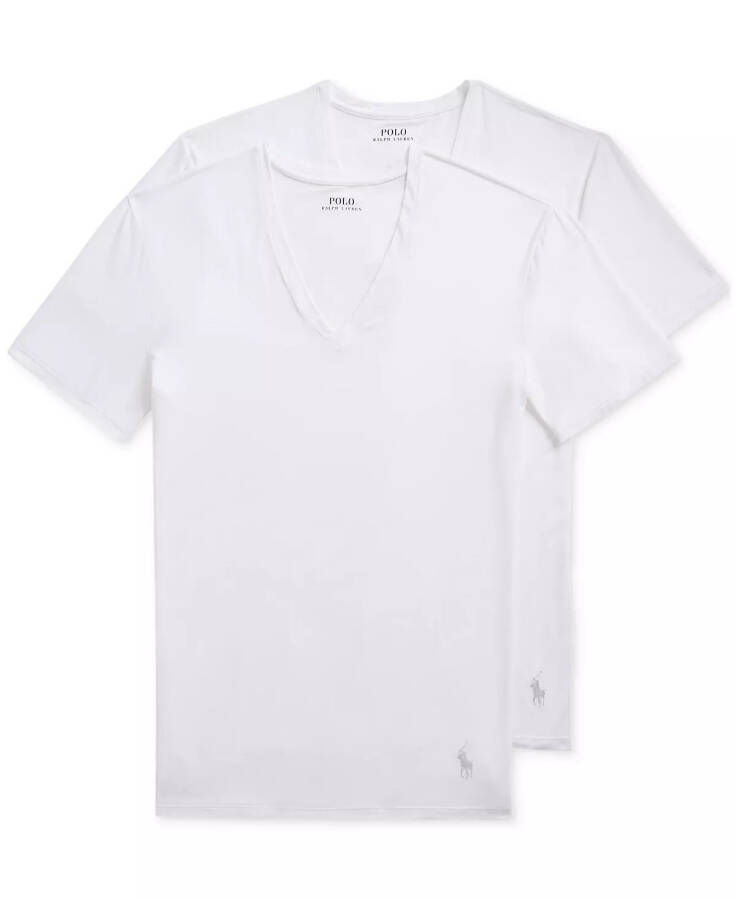 Men's 2-Pk. Perfect Flex V-Neck T-Shirts White - 1