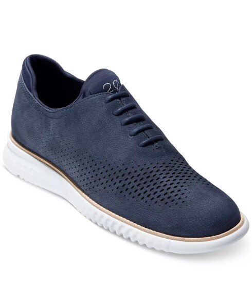 Men's 2.Zerogrand Laser Wing Oxford Shoes Marine Blue/optic White - 1