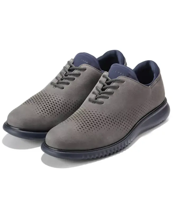 Men's 2.Zerogrand Laser Wing Oxford Shoes - Raven Nubuck - 8