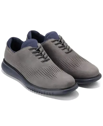 Men's 2.Zerogrand Laser Wing Oxford Shoes - Raven Nubuck - 9