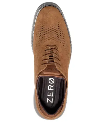 Men's 2.Zerogrand Laser Wing Oxford Shoes - Spiced Brown Suede - 5