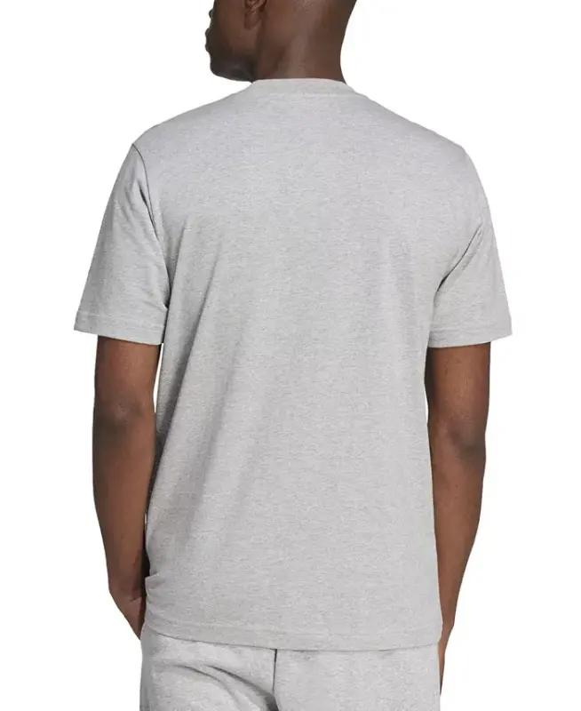 Men's 3-Bar Logo Graphic Cotton T-Shirt - Gray/Black - 2