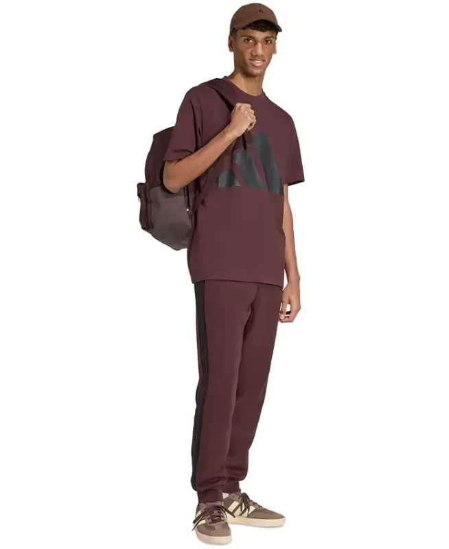 Men's 3-Bar Logo Graphic Cotton T-Shirt - Shadow Brown - 2