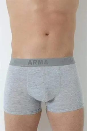 Men's 3-Pack Grey Boxers with Stretch Fabric and Lycra - 6