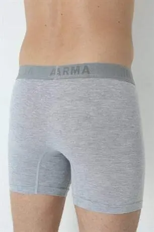 Men's 3 Pack Grey Long Leg Lycra Boxers - 8