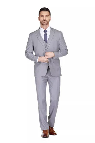 Men's 3-Piece Classic Fit Performance Stretch Suit - BRAVEMAN (1)