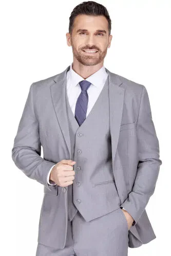 Men's 3-Piece Classic Fit Performance Stretch Suit - 3