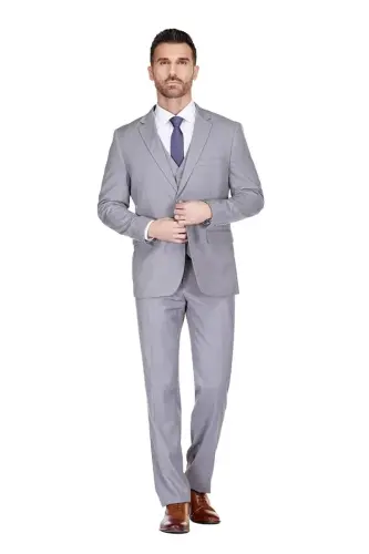 Men's 3-Piece Classic Fit Performance Stretch Suit - BRAVEMAN (1)
