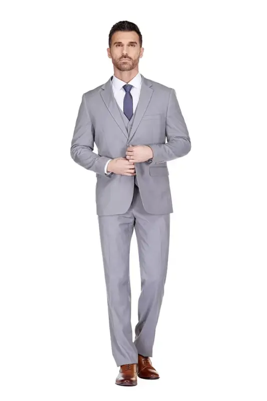 Men's 3-Piece Classic Fit Performance Stretch Suit - 2