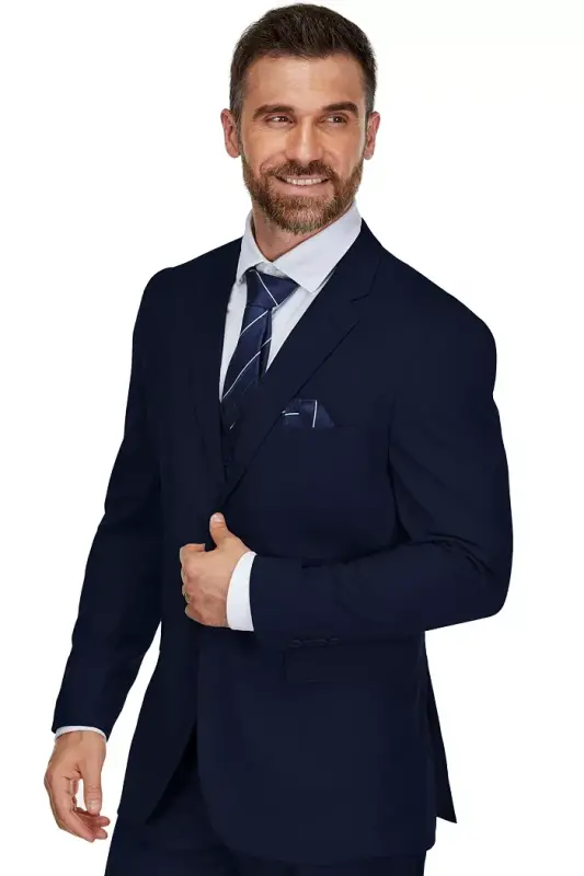 Men's 3-Piece Classic Fit Performance Stretch Suit - 2