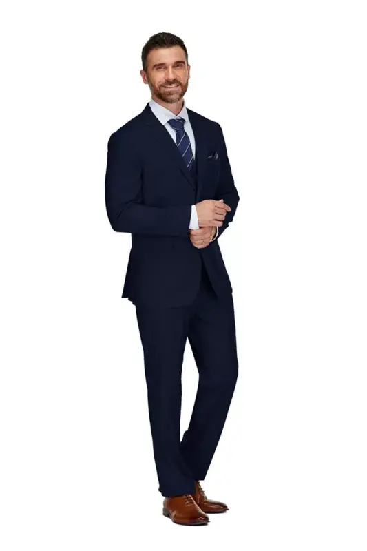 Men's 3-Piece Classic Fit Performance Stretch Suit - 1