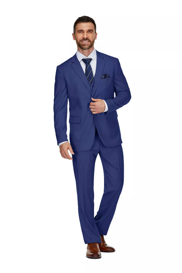 Men's 3-Piece Classic Fit Performance Stretch Suit Indigo - 1