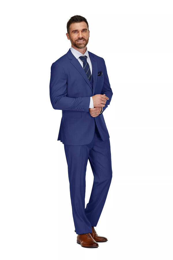 Men's 3-Piece Classic Fit Performance Stretch Suit Indigo - 2