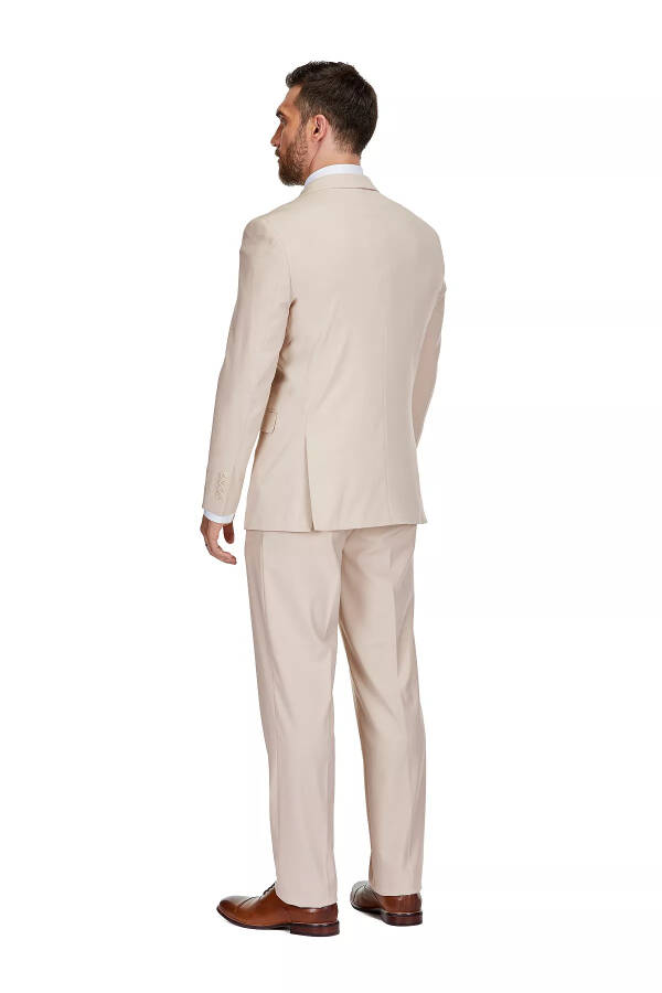 Men's 3-Piece Classic Fit Performance Stretch Suit Light Beige - 3