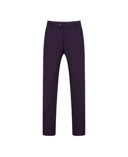 Men's 3-Piece Classic Fit Performance Stretch Suit-Plum - 3