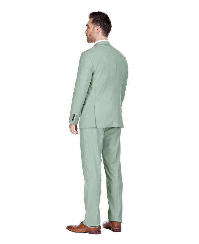 Men's 3-Piece Classic Fit Performance Stretch Suit-Sage - 7