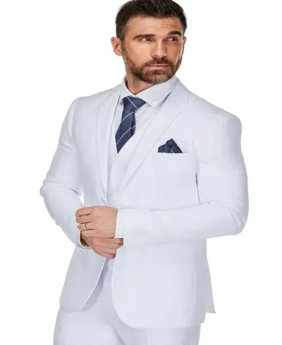 Men's 3-Piece Premium Vested 3-Piece Slim Fit Suit 