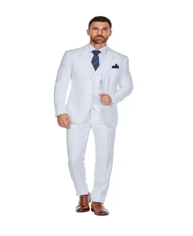 Men's 3-Piece Premium Vested 3-Piece Slim Fit Suit - 3