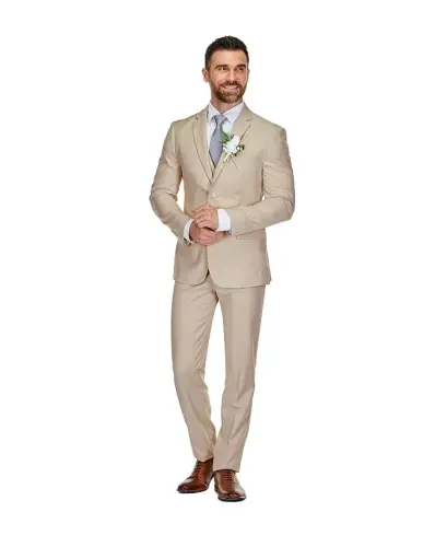 Men's 3-Piece Premium Vested 3-Piece Slim Fit Suit - 4