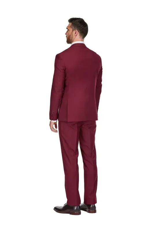 Men's 3-Piece Premium Vested 3-Piece Slim Fit Suit - 3