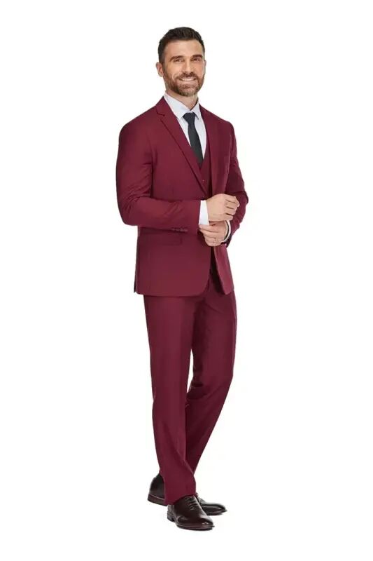 Men's 3-Piece Premium Vested 3-Piece Slim Fit Suit - BRAVEMAN