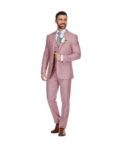 Men's 3-Piece Premium Vested 3-Piece Slim Fit Suit - 4