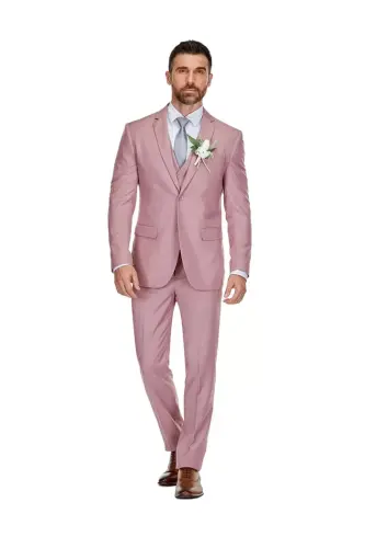 Men's 3-Piece Premium Vested 3-Piece Slim Fit Suit - 6